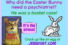 Bernie's Best Jokes by J. E. Bright meme: easter basket case