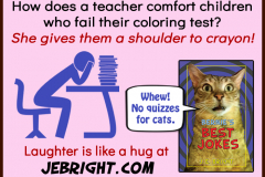 Bernie's Best Jokes by J. E. Bright meme: teaching crayon